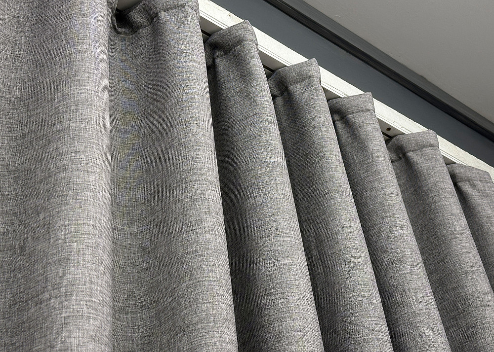 Комплект готовых штор VR-Textil Лен ALORA-TON № 1875ш Светло-серый 150х270см 2 шт (33-0839) Киев - изображение 8