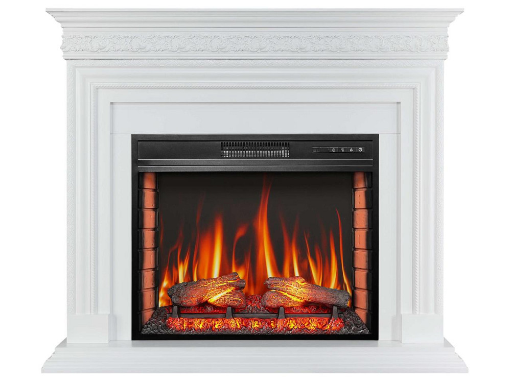 Каминокомплект ArtiFlame Pratella AF28S белый с обогревом и звуком горения огня Львов - изображение 2