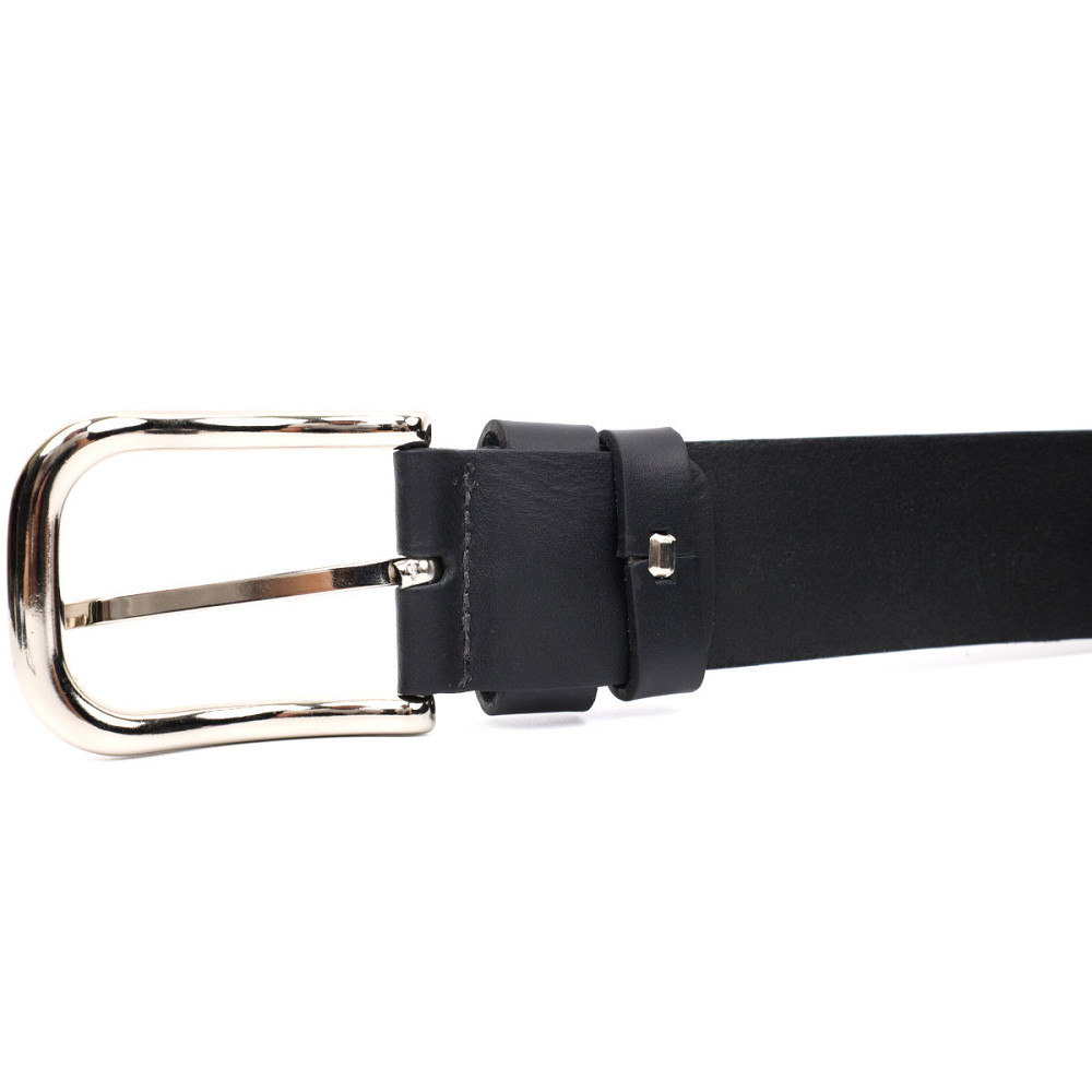 Шкіряний чоловічий ремінь під джинси Чорний (GRANDE PELLE) Київ - фото 10