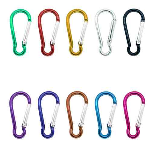 Карабін алюмінієвий 4.6 см, набір 10 шт для кемпінгу Київ