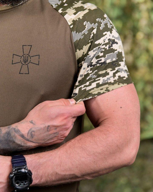 Футболка ЗСУ олива вставки пиксель  ПП7684 Одесса - изображение 5