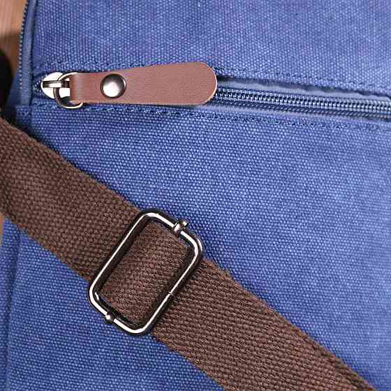 Практичная мужская сумка из плотного текстиля 21246 Vintage Синяя Киев