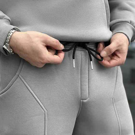 Сталевий спортивний костюм для чоловіків. Комплект осінь зима Pobedov Grand ЗИМА Київ