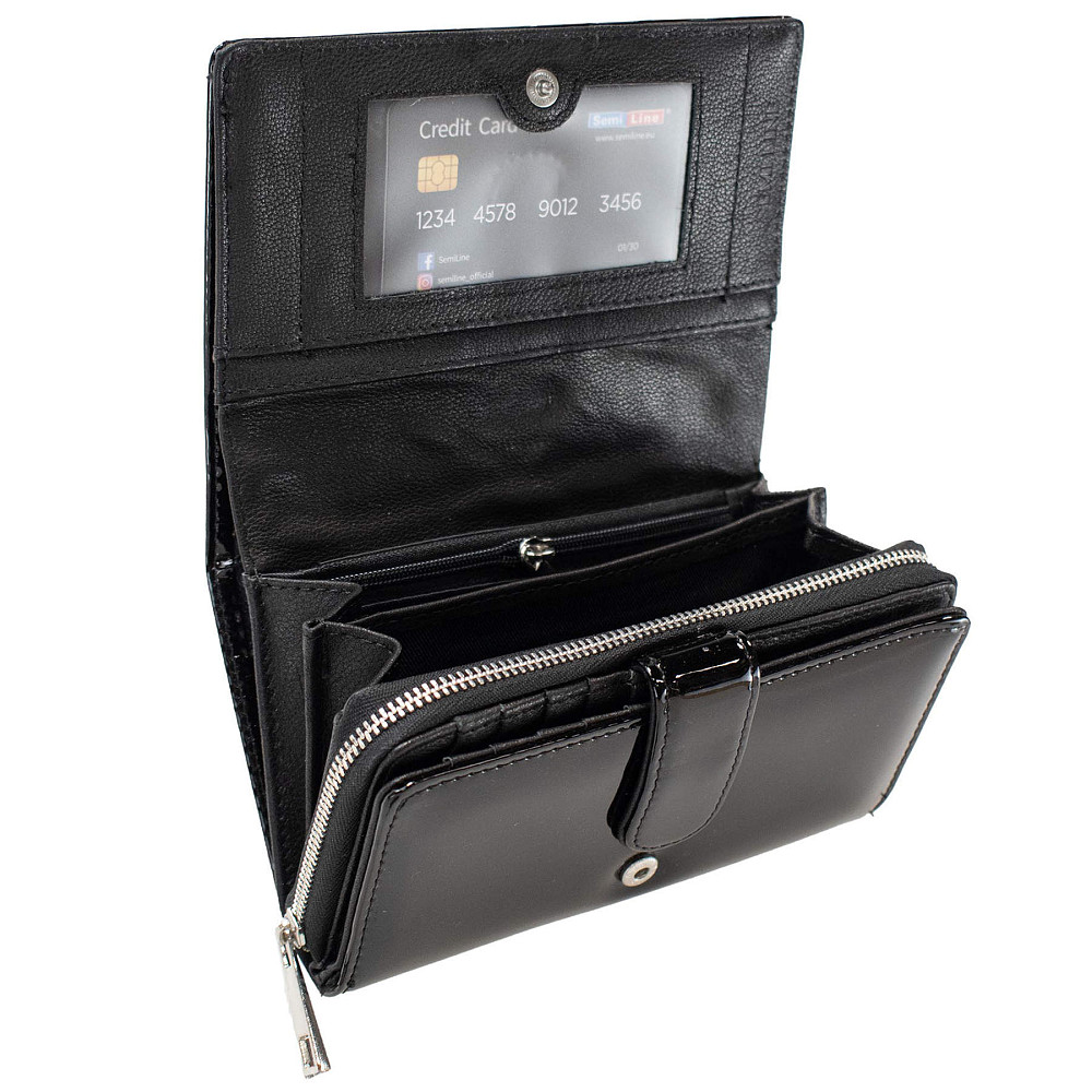 Кошелек женский кожаный Semi Line RFID Black (P8229-0) Вінниця - фото 2