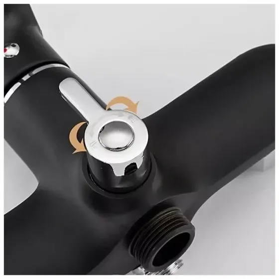 Смеситель для ванны с душевым гарнитуром Frap F3249-6 черный/хром Киев