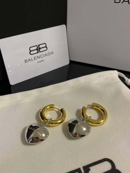 Balenciaga сережки посріблення / позолота 18 К Одеса - фото 1