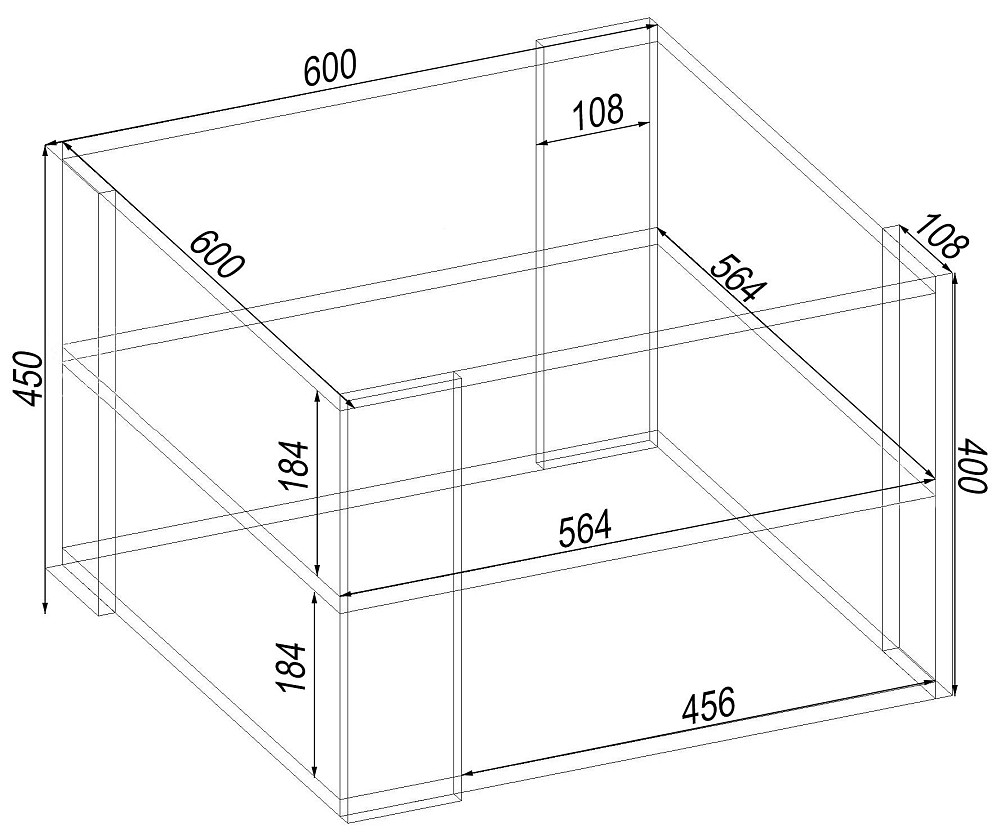 Стол журнальный Квант №4, Дуб Шамоні Світлий, 600/600/450 Львов - изображение 2