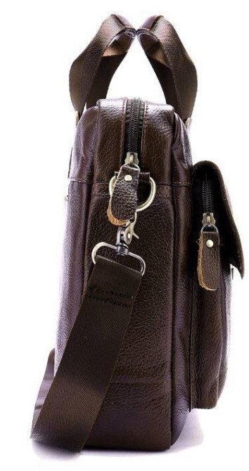 Сумка чоловіча шкіряна горизонтального типу Vintage 14798 Коричнева Київ - фото 4