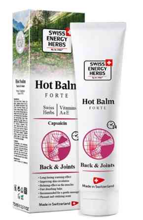 Бальзам зігріваючий Swiss Energy Herbs Hot Balm Forte Back & Joints 75 мл Київ