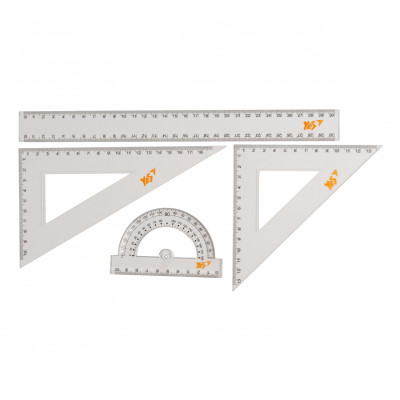 Лінійка Yes набір 4 предмета лінійка 30 см (370258) Вінниця - фото 2