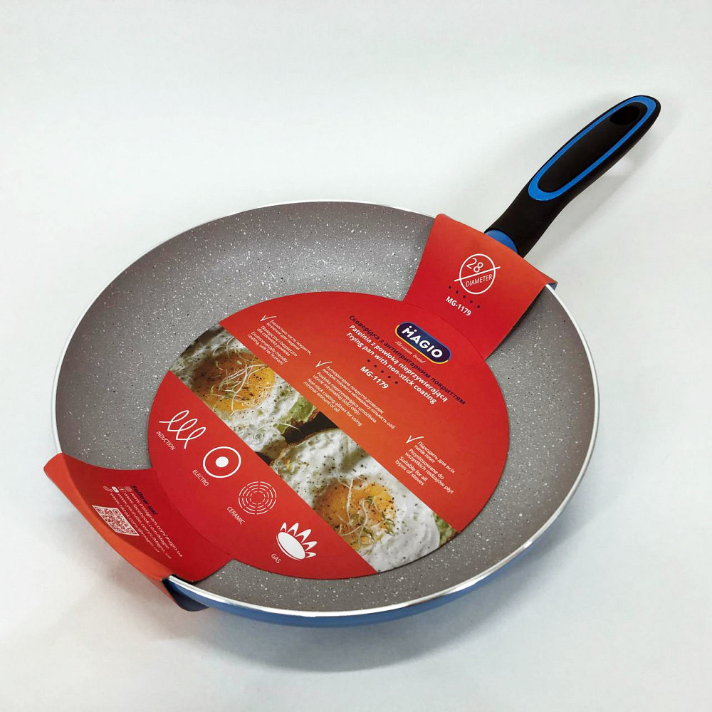 Сковорода для приготовления на газовой плите, Литая алюминиевая сковорода Глубокая для кухни UV-69 Львов - изображение 5