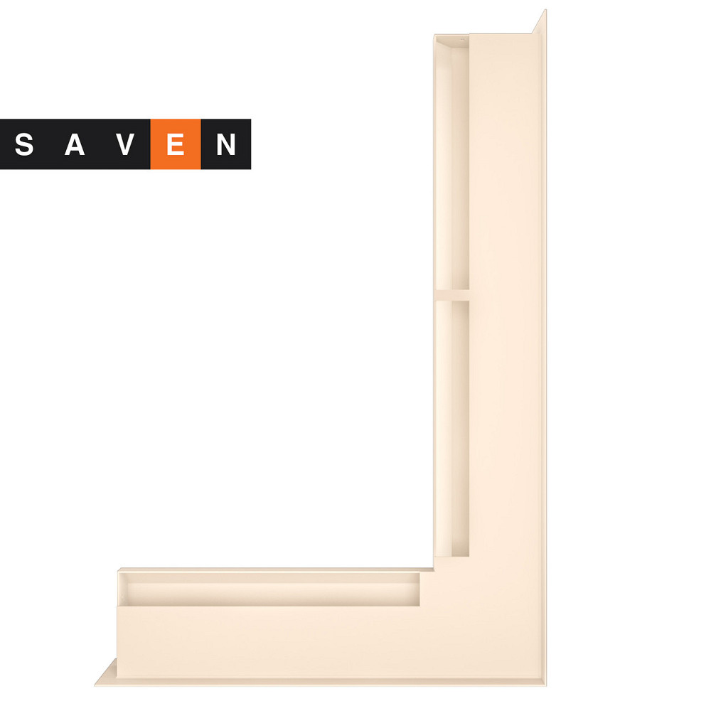 Вентиляционная решетка для камина угловая правая SAVEN Loft Angle 60х600х400 кремовая Львов - изображение 3