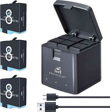Акумулятор та зарядний пристрій Homesuit для Hero 8/7/6 black Луцьк