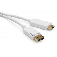 Кабель мультимедійний DisplayPort M to HDMI M 1.8m Vinga (VCPDPHDMI1.8WH) Київ - фото 1