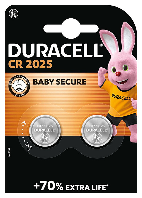 Специальная литиевая батарейка типа «таблетка» Duracell 2025 3V, (DL2025/CR2025), 2 шт. (6409618) Киев - изображение 2