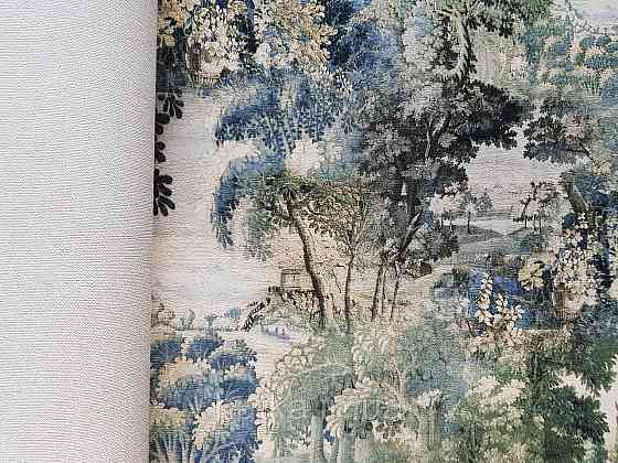 Шпалери вінілові на флізеліні AS creation Garda 1.06Х10.05 природа дерева зелені сині Київ