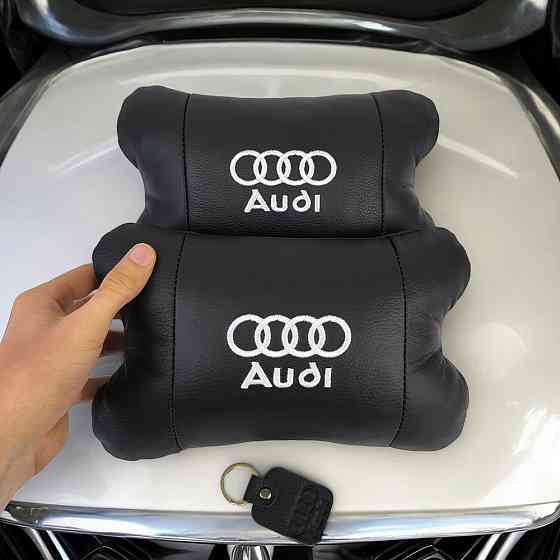 Дорожні подушки Audi / Ауді, Автомобільна подушка для шиї з лого, Подушка підголівник для подорожей SK-94 Львів