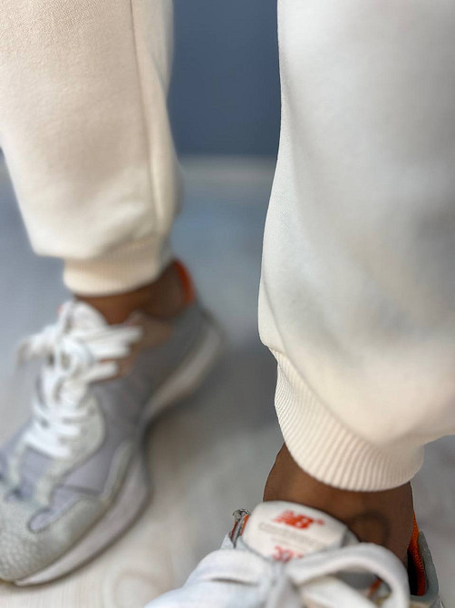 Штаны женские Pepper&mint 24-13 спортивные джоггеры резинка на талии утепленные молочные, молочний, L Киев - изображение 9