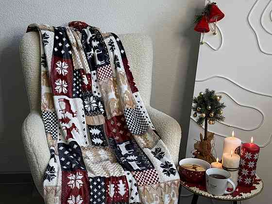 Ecotton Плед Ecotton 200х220 см Well Soft новорічний з оленями синій Коломия