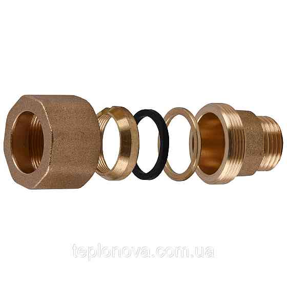 З'єднання затискне пряме для труби Ø 28 мм 3/4| Н латунний LS442S OPTIMUM Чернівці