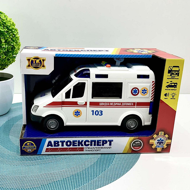 Машина Швидка допомога АвтоЕксперт відчиняються двері звук пісні інерція Біла (89091) Чернигов - изображение 2