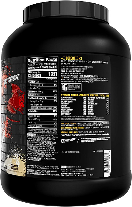 Протеїн Mutant Hardcore Whey 2270 г, Cookies &amp; Cream Луцьк - фото 2