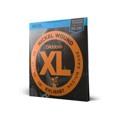 Струны для гитары D'Addario XL Nickel Wound Balanced Tension Bass Medium (50-120) (EXL160BT) Винница