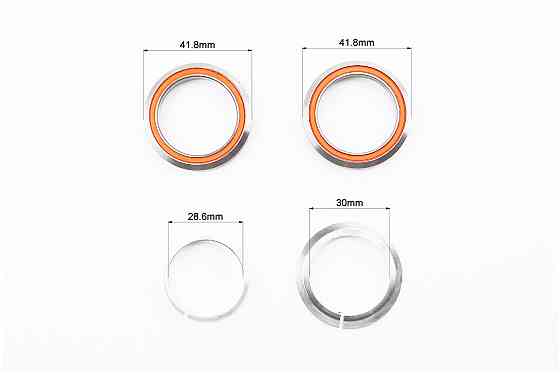 Кермова колонка 1-1/8" (41,8/28,6x41,8/30) безрізьбової вилки, інтегровані, пром-підшипники, чорні KL-B520 Київ