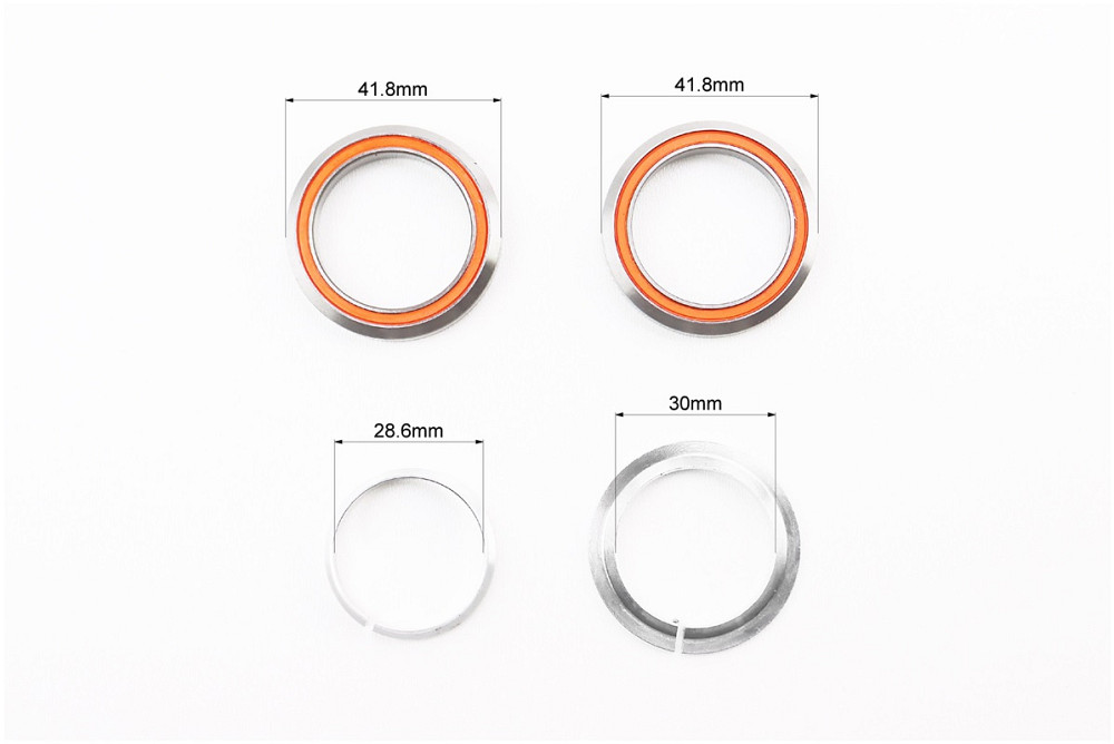 Кермова колонка 1-1/8" (41,8/28,6x41,8/30) безрізьбової вилки, інтегровані, пром-підшипники, чорні KL-B520 Київ - фото 3