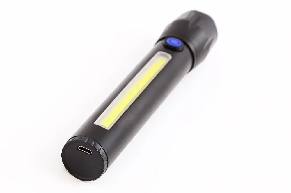 Ліхтар ручний метал. X-Balog в кейсі чорний великий (3 режиму, під microUSB зарядку) Вінниця - фото 2