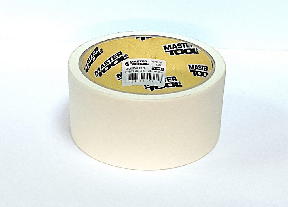 MASTERTOOL Стрічка малярна універсальна MASTERTOOL GripBond Easy 48 мм×20 м біла 79-9945 Коломия - фото 1