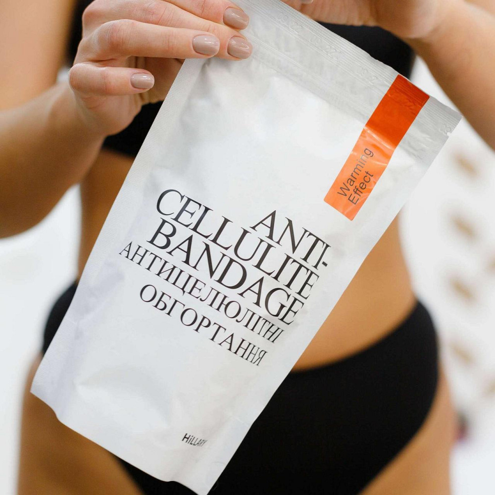 Комплекс розігріваючих антицелюлітних обгортань для тіла Hillary Anti-Cellulite Pro (10 уп.) + Рафінована кокосова олія Hillary, Київ - фото 20