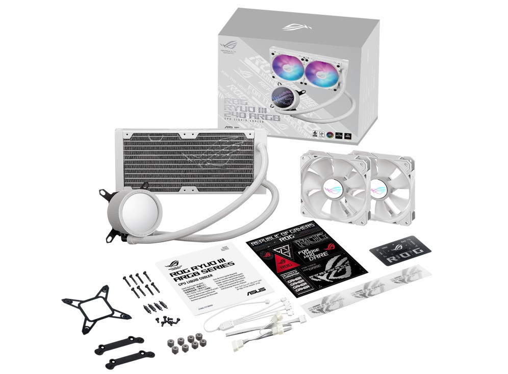 Система водяного охолодження Asus ROG Ryuo III 240 ARGB White Edition (90RC00J2-M0UAY0) Білий Харьков - изображение 8