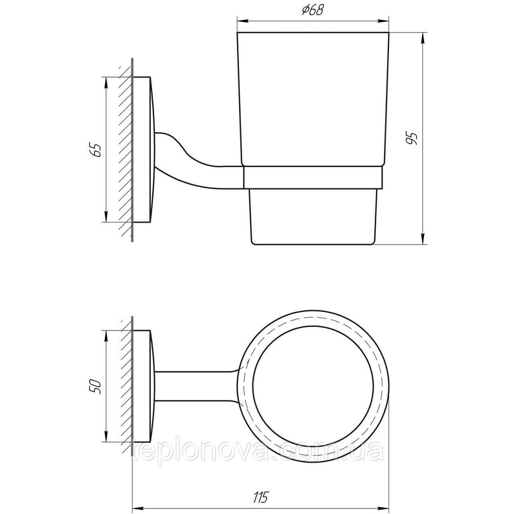 Стакан одинарний Perfect Sanitary Appliances RM 1101 Чернівці - фото 6