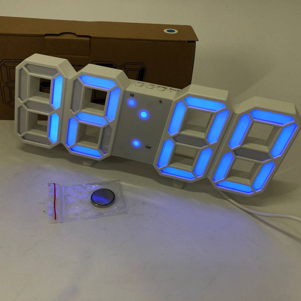 Розумний настільний годинник LY-1089, Настільний годинник з дзеркальним дисплеєм, PF-823 Годинник настільний Київ - фото 10