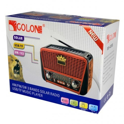 Радіоприймач Golon RX-455 Solar USB LED ліхтарик Вінниця - фото 6