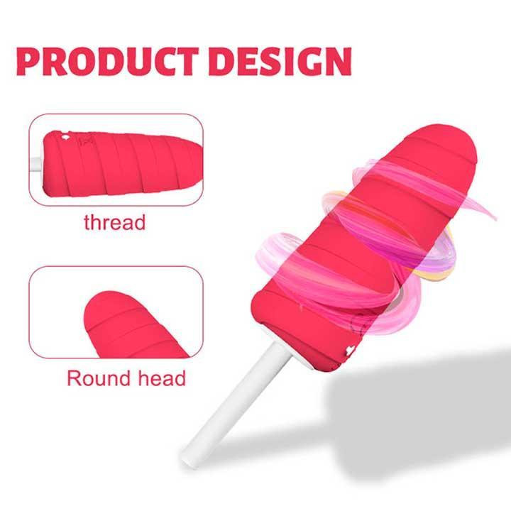 Вібратор "Морозиво" 10X Popsicle Vibrator USB - Рожевий - Вібратори Вінниця - фото 6