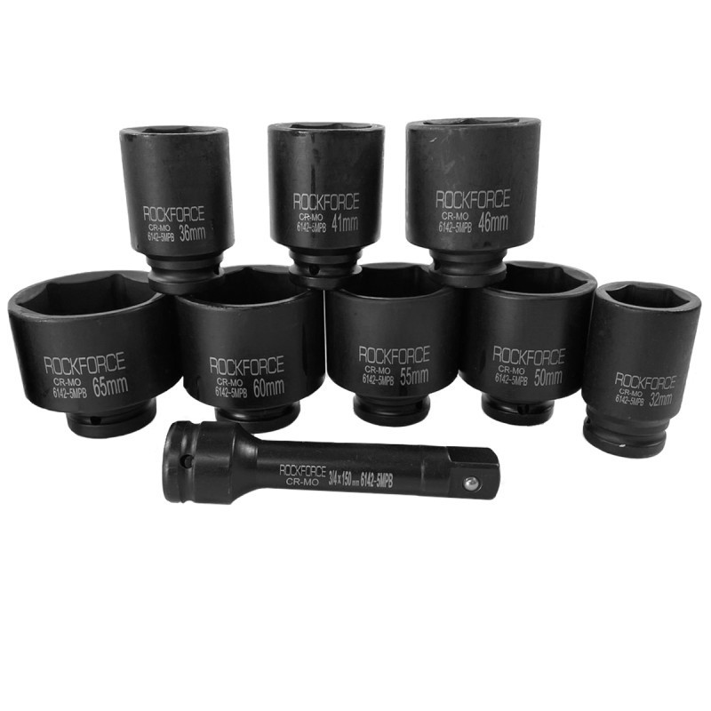 Набір головок ударних глибоких 3/4'' 14 предметів (6 граней) (17,19,22,24,27,30,32,36,41,46,50,55,60,65мм) Одесса - изображение 3