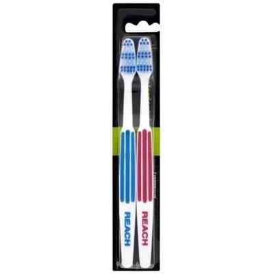 Зубна щітка Reach Toothbrush Medium Twin Pack Interdental Червоно-синя 2 шт (8801051803371) Вінниця