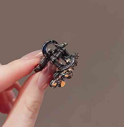 Мини крабики для волос с кристаллами, 2 шт Киев