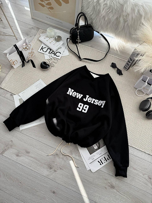 Унисекс базовый стильный свитшот трехнить на флисе Одесса - изображение 4