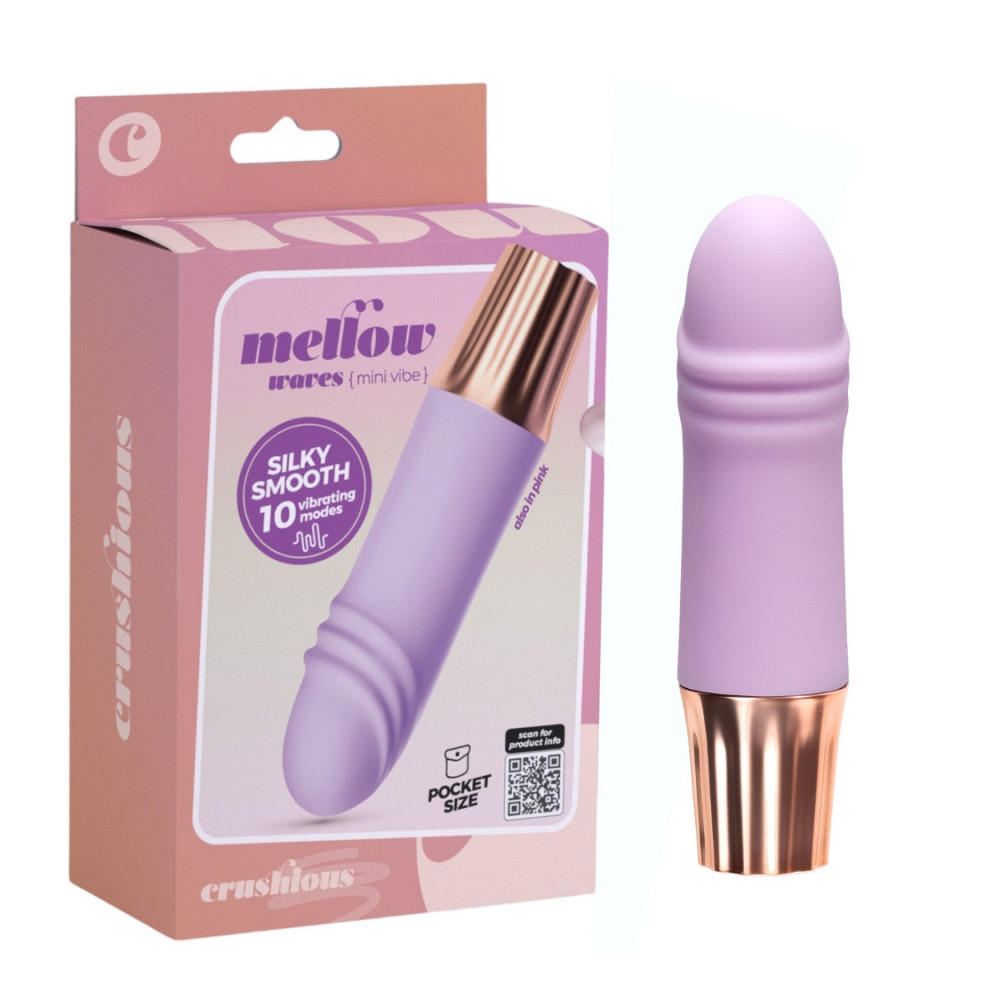 Міні-вібратор CRUSHIOUS Mellow Waves, лавандовий, 11 х 2,6 см Sex Aura Київ - фото 1