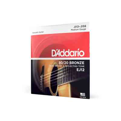 Струни для гітари D'Addario 80/20 Bronze Medium (13-56) (EJ12) Вінниця