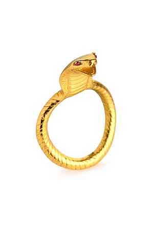 Ерекційне кільце з головою кобри Master Series: Cobra King Golden Cock Ring Sex Aura Київ