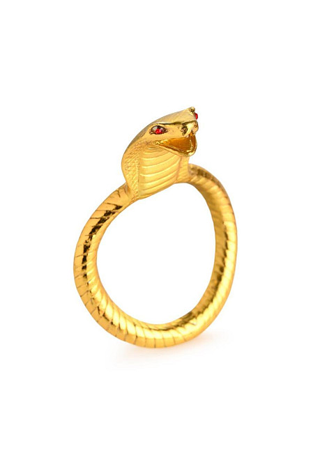 Ерекційне кільце з головою кобри Master Series: Cobra King Golden Cock Ring Sex Aura Київ - фото 2
