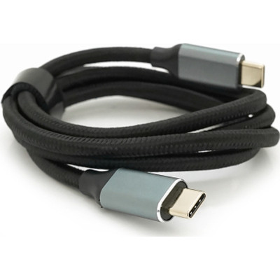 Дата кабель USB-C to USB-C 1.0m USB 3.2 Gen2 100W 10Gbps 4K60Hz black Voltronic (YT-TC-TC-B-1m) Винница - изображение 2
