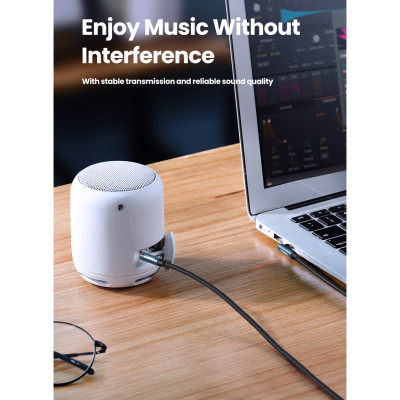 Кабель мультимедійний 3.5mm M to 3.5mm M 1.5m 90° corner AV112 blue Ugreen (60180) Вінниця - фото 3