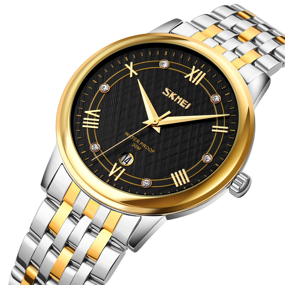 Skmei 9272TGDBK-B Gold/Silver-Black Men SBR Киев - изображение 2