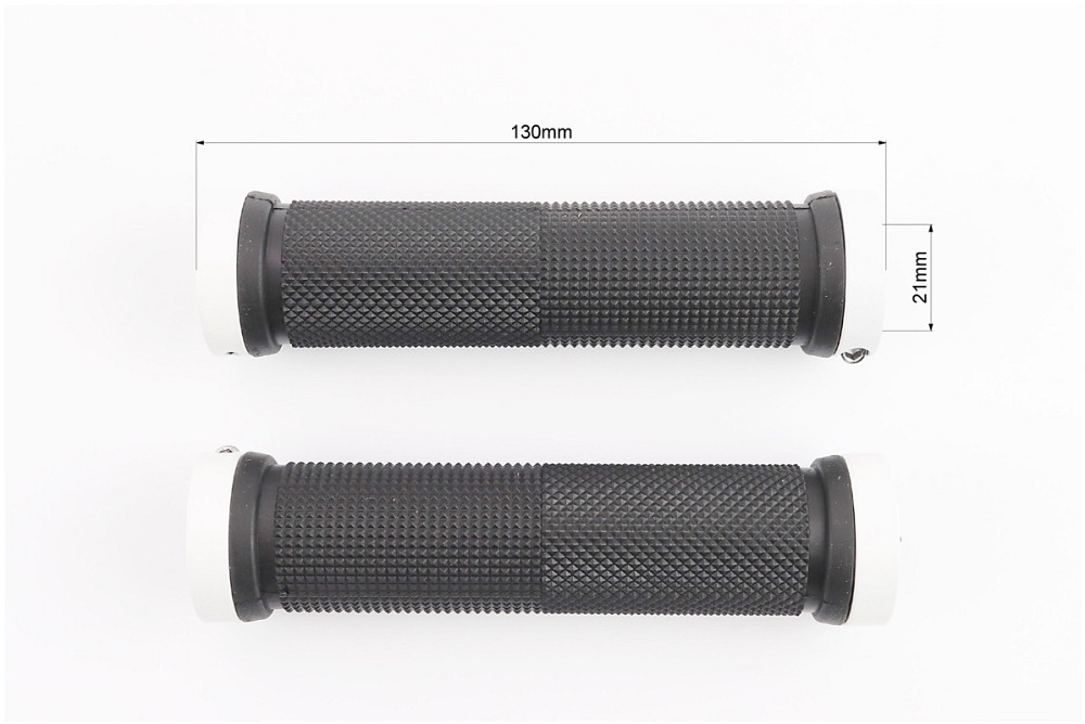 Ручки керма 130мм з затискачем Lock-On з двох сторін, чорно-білі FL-426 Киев - изображение 2