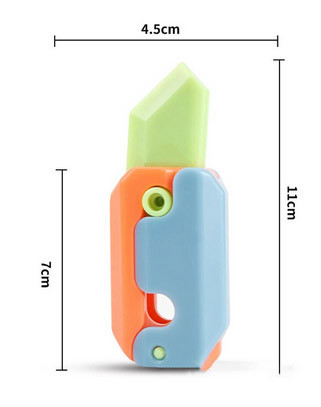 Ніж канцелярський антистрес неоновий світиться Київ - фото 3